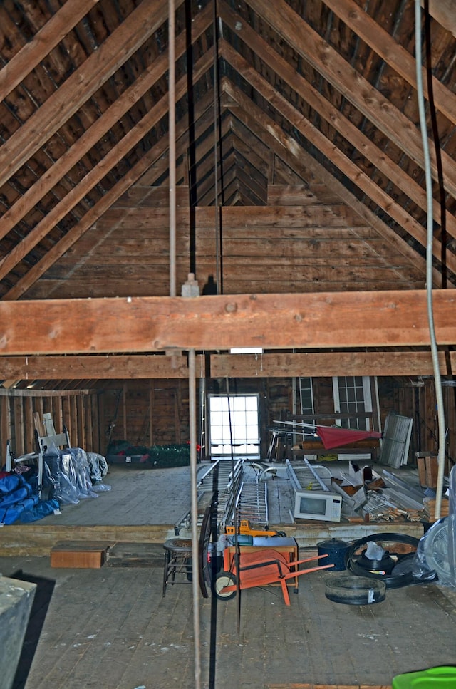 23 Park St, West Paris, ME 04289 - unfurnished bedroom with high vaulted ceiling
