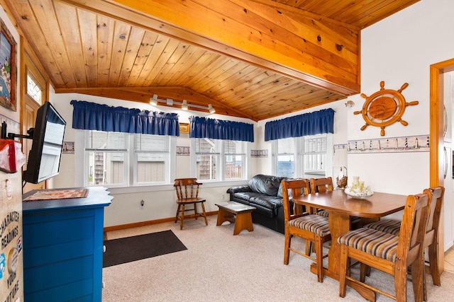 22 Gold Ribbon Dr, Wells, ME 04090 - interior space with wood ceiling, baseboards, and lofted ceiling