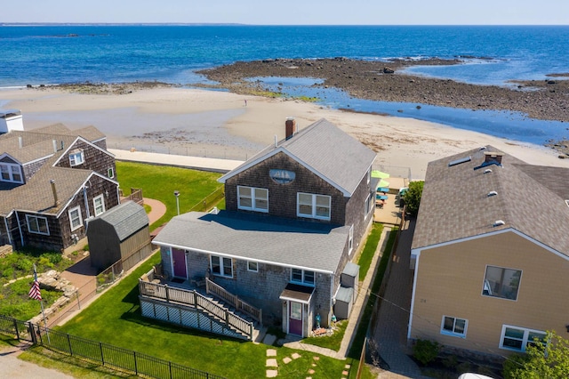 22 Gold Ribbon Dr, Wells, ME 04090 - bird's eye view with a view of the beach and a water view