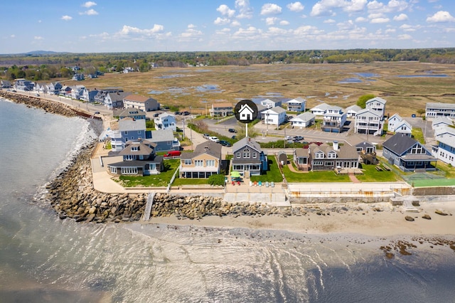 22 Gold Ribbon Dr, Wells, ME 04090 - birds eye view of property featuring a view of the beach, a residential view, and a water view
