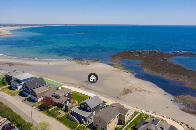 22 Gold Ribbon Dr, Wells, ME 04090 - aerial view with a view of the beach, a residential view, and a water view
