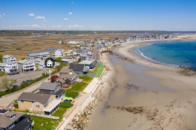 22 Gold Ribbon Dr, Wells, ME 04090 - bird's eye view featuring a water view, a residential view, and a beach view