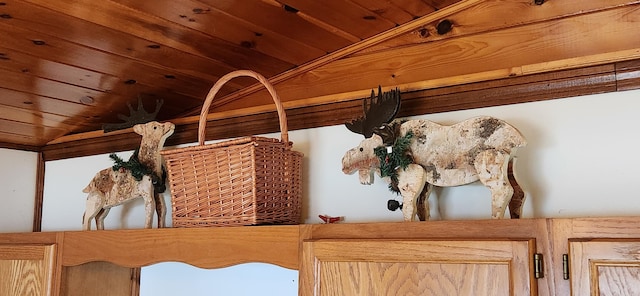 119 W Conroy Lake Rd, Monticello, ME 04760 - interior details with wooden ceiling