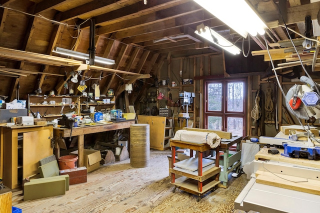 198 Hooper Rd, Shapleigh, ME 04076 - misc room featuring a workshop area