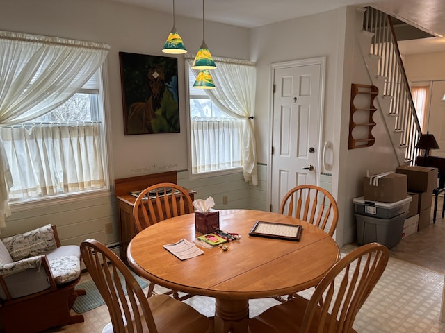 20 Westbrook St, South Thomaston, ME 04858 - dining room with plenty of natural light and stairway