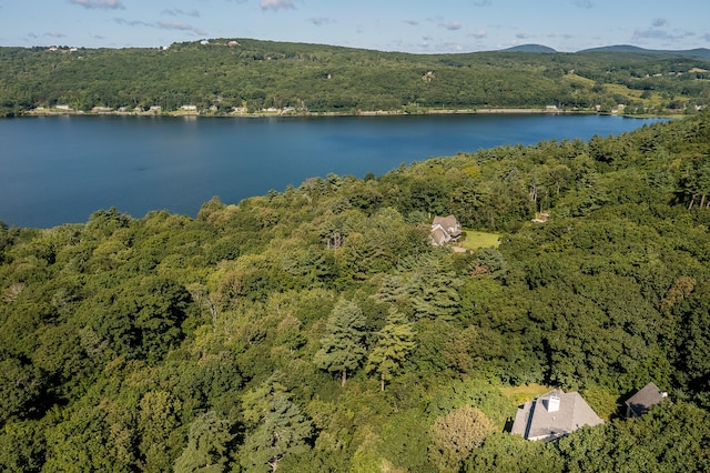21 Bristol Dr, Rockport, ME 04856 - birds eye view of property featuring a water view and a forest view