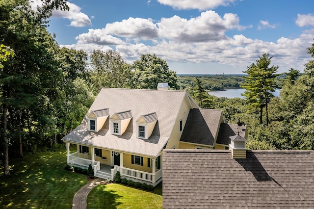 21 Bristol Dr, Rockport, ME 04856 - drone / aerial view featuring a water view