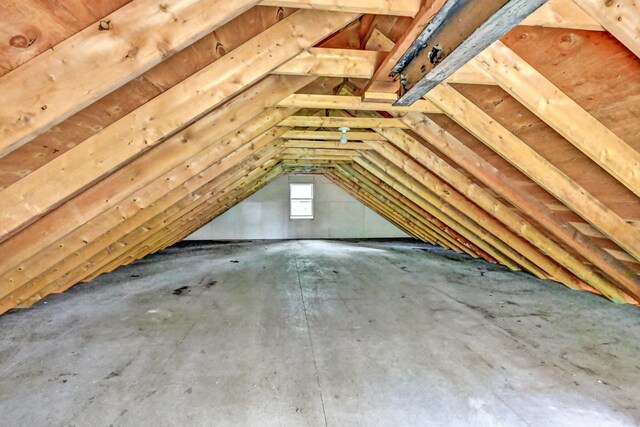 view of attic