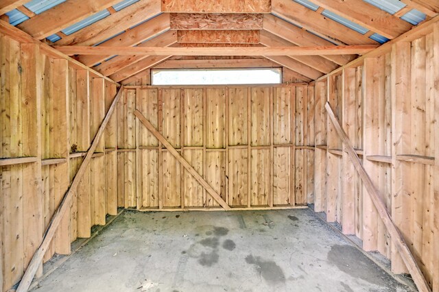 view of storage area
