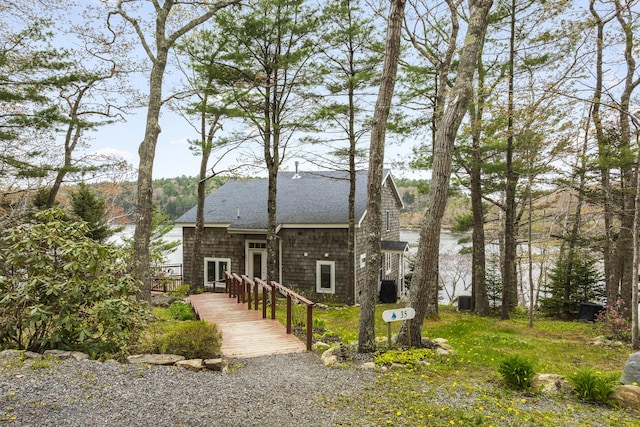 35 Barrows Rd, Boothbay Harbor, ME 04538 - view of front of home featuring roof with shingles
