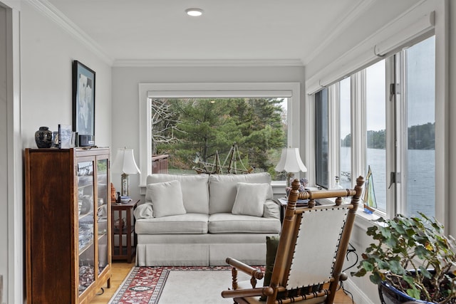 35 Barrows Rd, Boothbay Harbor, ME 04538 - sunroom / solarium with a water view