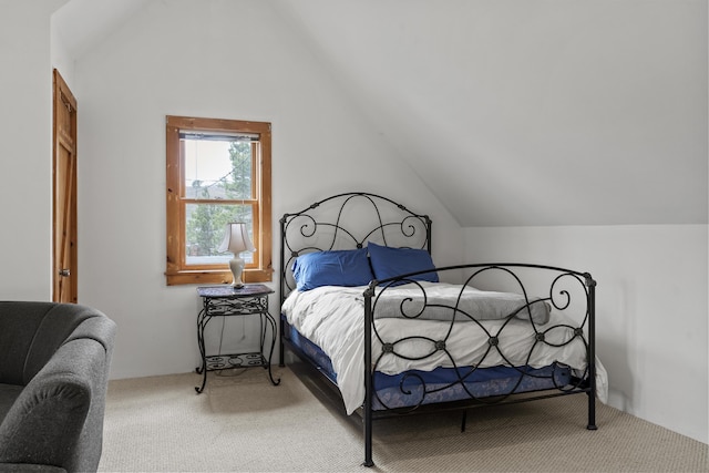 35 Barrows Rd, Boothbay Harbor, ME 04538 - bedroom with lofted ceiling and light colored carpet