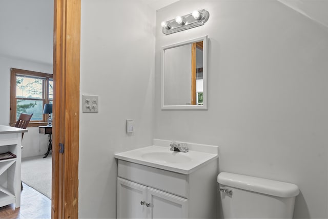 35 Barrows Rd, Boothbay Harbor, ME 04538 - half bathroom featuring vanity and toilet