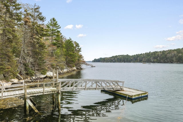35 Barrows Rd, Boothbay Harbor, ME 04538 - dock featuring a water view and a wooded view