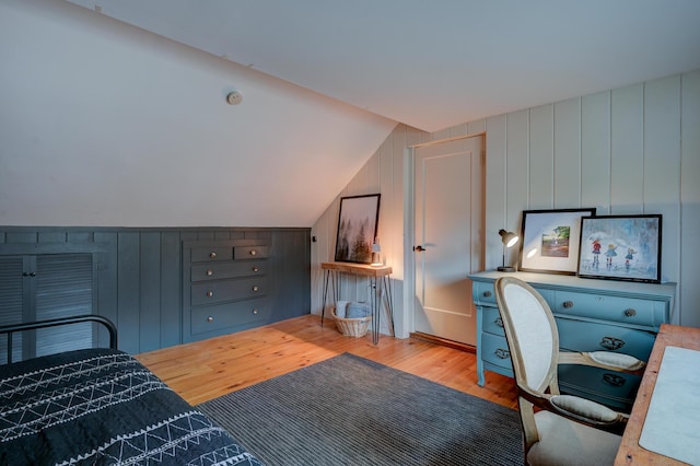 917 Main St, Fryeburg, ME 04037 - bedroom with wood finished floors and lofted ceiling