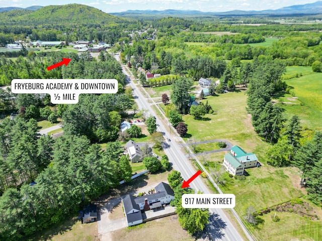 917 Main St, Fryeburg, ME 04037 - drone / aerial view of mountains and a heavily wooded area