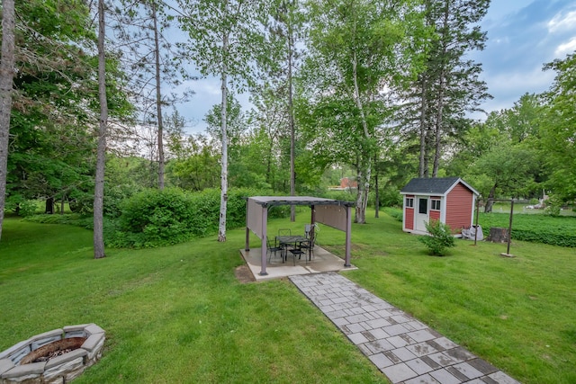 13 Park St, Dover-Foxcroft, ME 04426 - view of grassy yard featuring a patio area and view of scattered trees