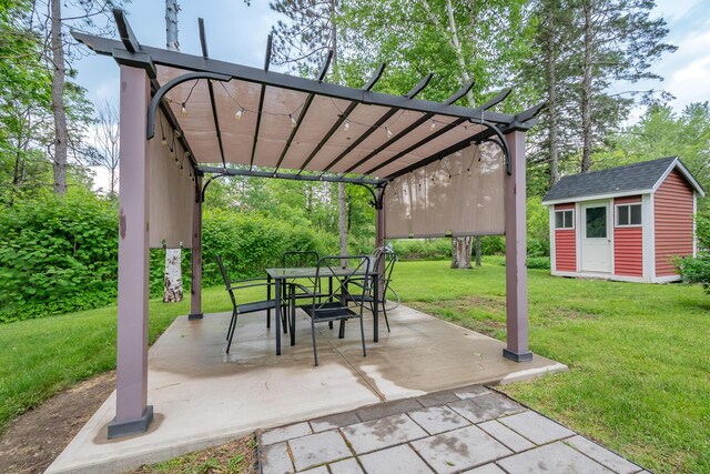 13 Park St, Dover-Foxcroft, ME 04426 - view of patio / terrace with a pergola and outdoor dining space
