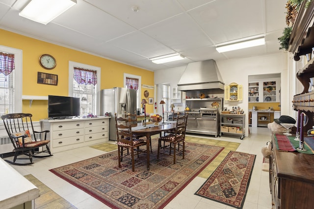 103 S St, Bath, ME 04530 - dining space featuring light tile patterned floors