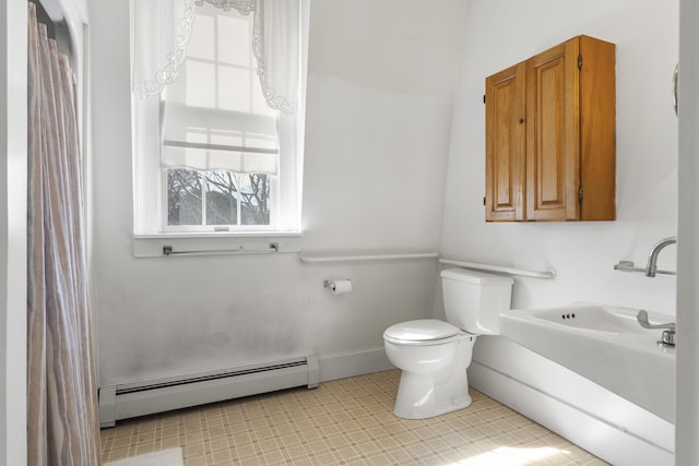 103 S St, Bath, ME 04530 - bathroom with toilet and a baseboard heating unit