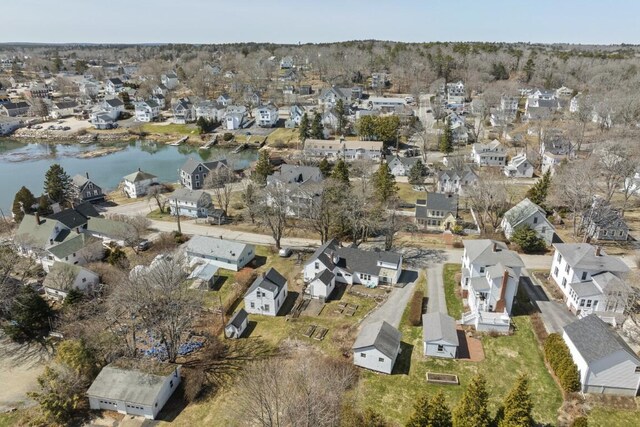 9 School St, Boothbay Harbor, ME 04538 - drone / aerial view with a residential view and a water view