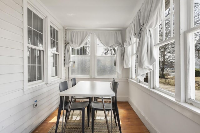 9 School St, Boothbay Harbor, ME 04538 - sunroom with baseboards and wood finished floors