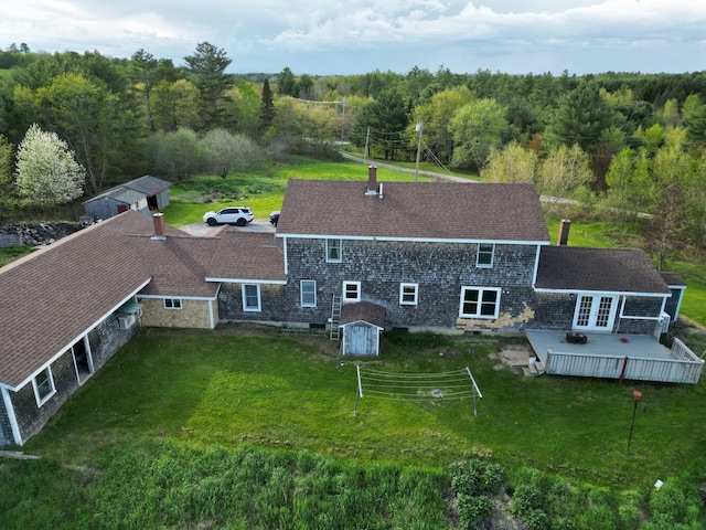 15 Murphy Ln, Madison, ME 04950 - aerial view of property and surrounding area with a forest