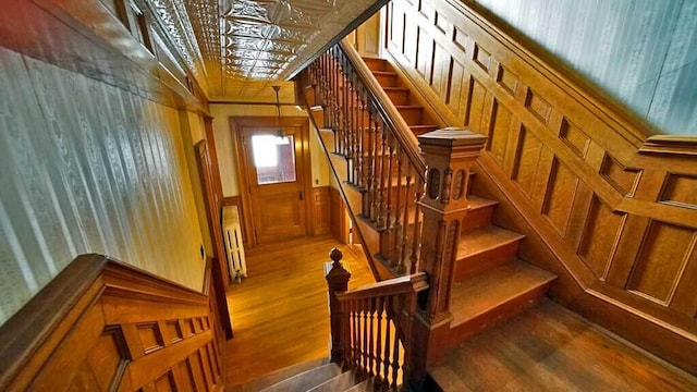 84 Military St, Houlton, ME 04730 - stairway with wood finished floors