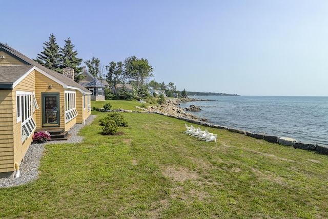 223 Pemaquid Trl, Bristol, ME 04554 - view of green lawn with a water view