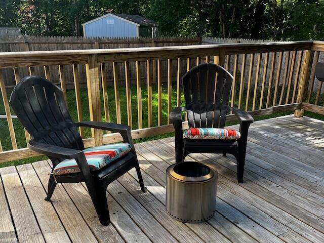 wooden deck with fence