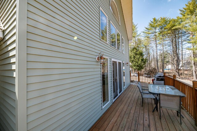 575 Hallowell Rd, Chelsea, ME 04330 - deck with outdoor dining area