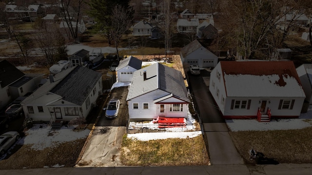 bird's eye view featuring a residential view