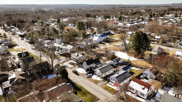 drone / aerial view with a residential view