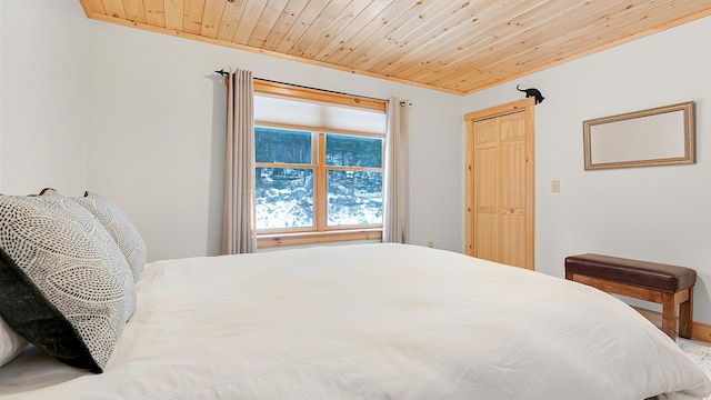 18 Lovers Ln, Bethel, ME 04217 - bedroom featuring wooden ceiling