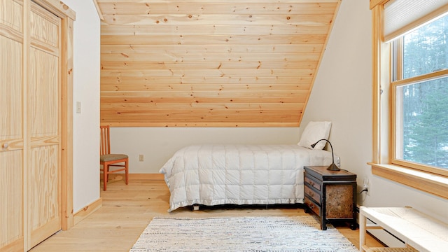 18 Lovers Ln, Bethel, ME 04217 - bedroom with a baseboard radiator and light wood-type flooring