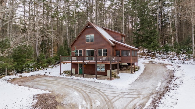 18 Lovers Ln, Bethel, ME 04217 - view of front of home featuring a wooden deck