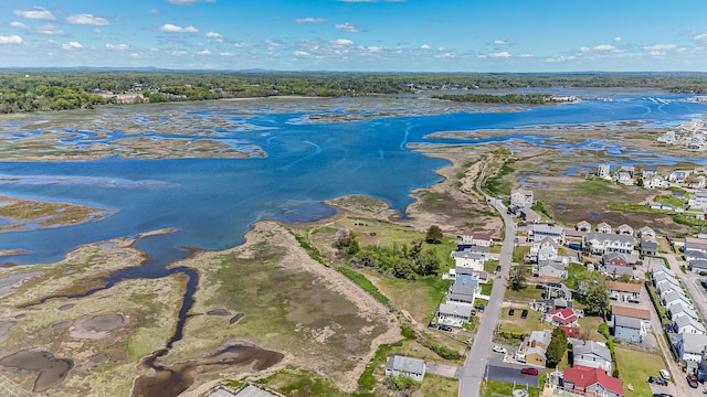 46 Ox Cart Ln, Wells, ME 04090 - aerial view of residential area with a nearby body of water