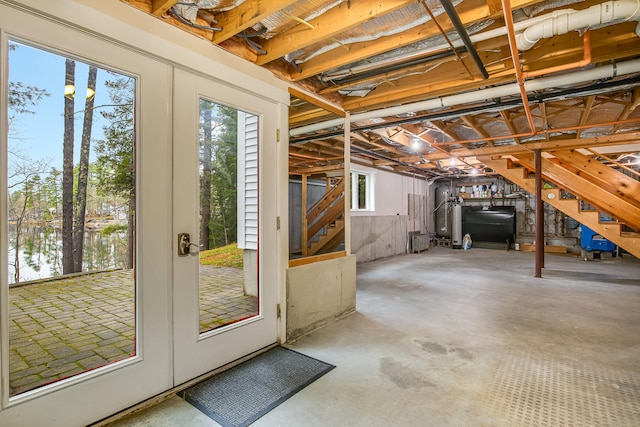 480 E Shore Dr, Acton, ME 04001 - below grade area featuring stairs and heating fuel
