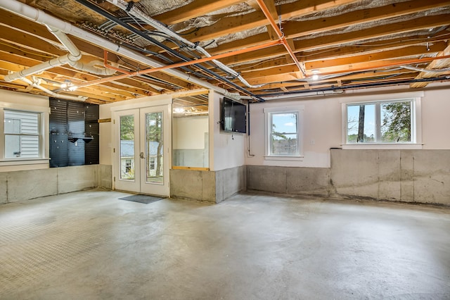 480 E Shore Dr, Acton, ME 04001 - basement with french doors