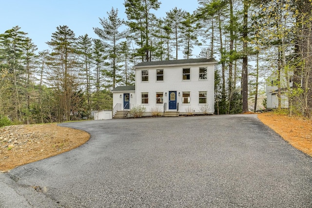 480 E Shore Dr, Acton, ME 04001 - colonial-style house featuring driveway and entry steps
