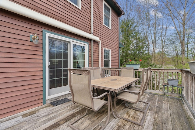 14 Stonebrook Rd, Windham, ME 04062 - wooden deck featuring outdoor dining space
