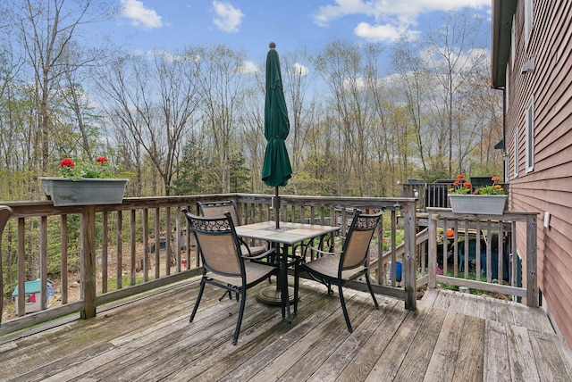 14 Stonebrook Rd, Windham, ME 04062 - wooden deck with outdoor dining area