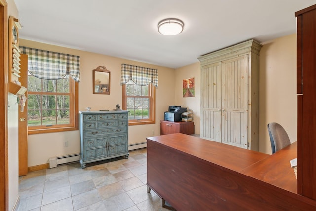 14 Stonebrook Rd, Windham, ME 04062 - home office with a baseboard heating unit and baseboards