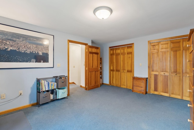 14 Stonebrook Rd, Windham, ME 04062 - bedroom featuring multiple closets, carpet flooring, and baseboards