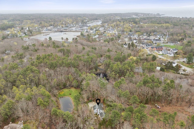 12 Bufflehead Cove Ln, Kennebunk, ME 04043 - birds eye view of property featuring a water view and a view of trees