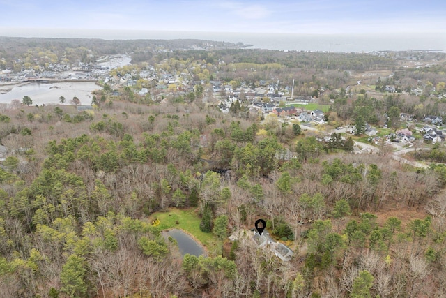 12 Bufflehead Cove Ln, Kennebunk, ME 04043 - aerial view with a forest view and a water view
