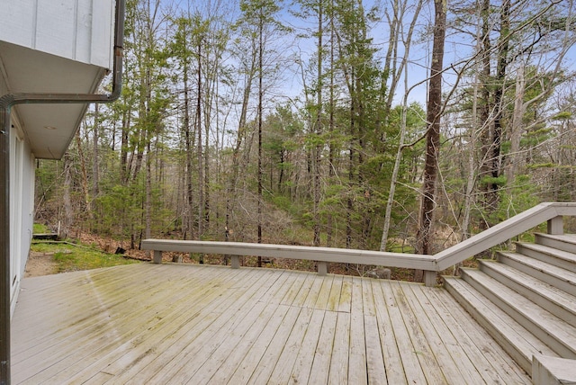 12 Bufflehead Cove Ln, Kennebunk, ME 04043 - wooden deck with a forest view