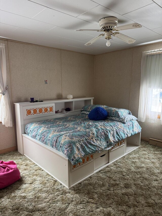 11 Pleasant St, Limestone, ME 04750 - bedroom featuring carpet flooring and ceiling fan