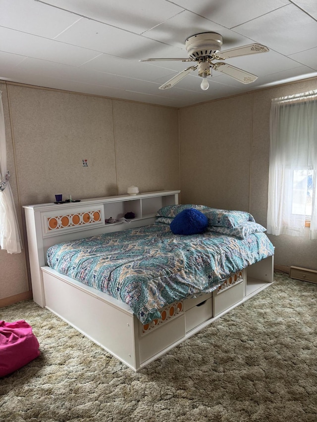 11 Pleasant St, Limestone, ME 04750 - bedroom featuring carpet and a ceiling fan
