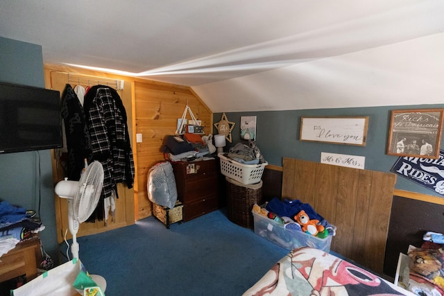 bonus room featuring lofted ceiling and carpet